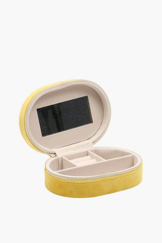 Velvet Travel Jewellery Case, 16cm