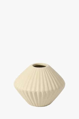 Pleated Bud Vase, 10x8cm