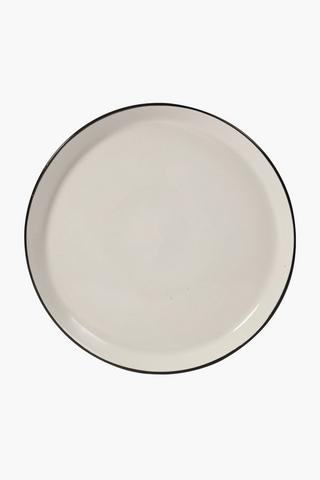 Two Tone Stoneware Dinner Plate