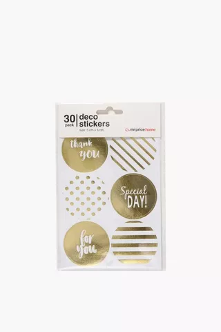 Pack Of 30 Deco Stickers