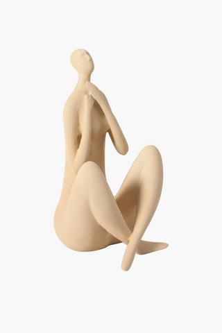Seated Figure Statue, 17x29cm
