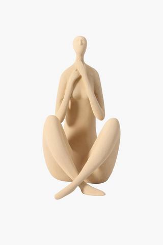 Seated Figure Statue, 17x29cm
