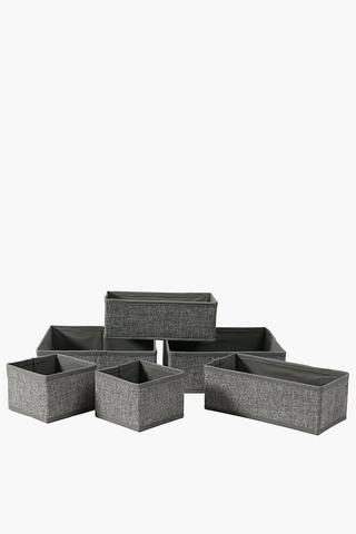 6 Piece Knock Down Storage Utility Cube Set