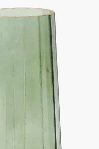 Flute Glass Vase, 10x22cm