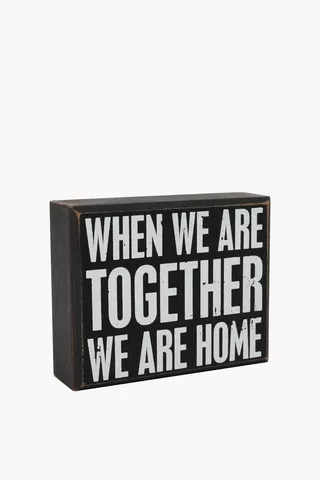 Together Box Sign, 12x15cm