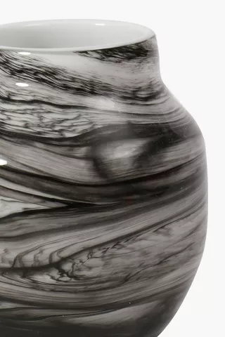 Orla Swirl Glass Vase, 18x19cm