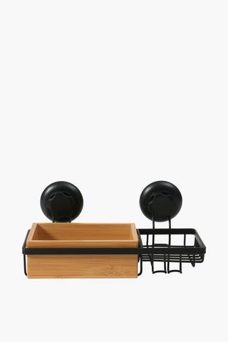 Wooden Suction Rack With Soap Dish