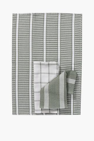 3 Pack Premium Stripe Cotton Tea Towels