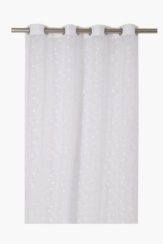 Sheer Embroidered Eyelet Curtain, 140x225cm