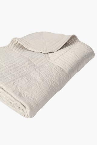 Embroidered Satin Quilt