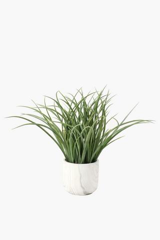 Marble Ceramic Potted Grass