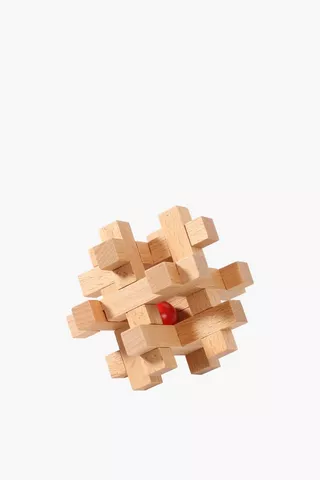 Wood Block Cage Puzzle