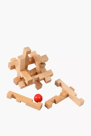 Wood Block Cage Puzzle