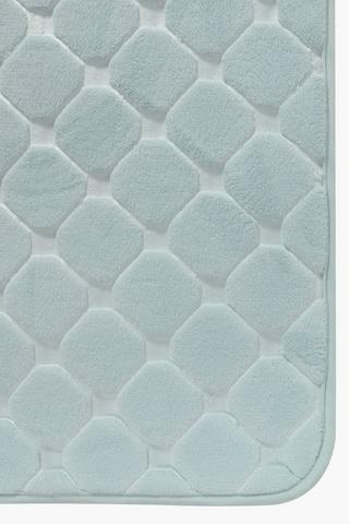 2 Piece Embossed Foam Bath Mat Set