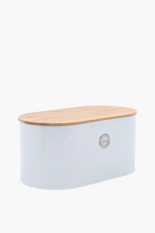Ribbed Metal Bread Bin