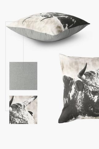 Printed Nguni Scatter Cushion, 50x50cm