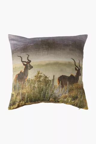 Digital Print Kudu Scatter Cushion, 50x50cm