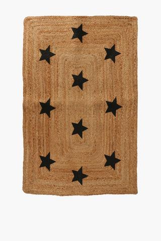 Jute Stars Rug, 70x110cm