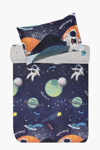 Soft Touch Mario In Mars Reversible Duvet Cover Set