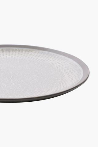 Textured Stoneware Dinner Plate