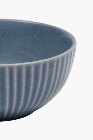Ribbed Edge Stoneware Bowl