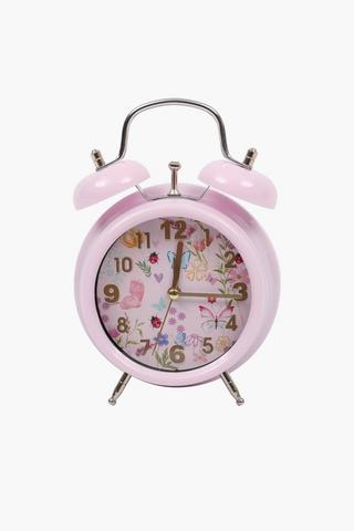 Twin Bell Butterfly Clock