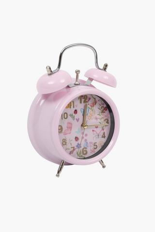 Twin Bell Butterfly Clock