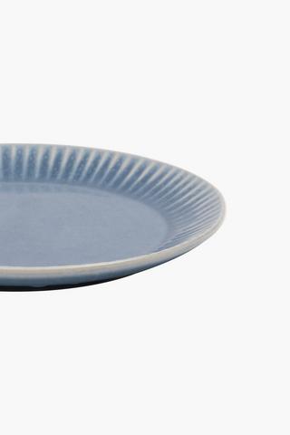 Ribbed Edge Stoneware Side Plate