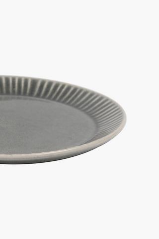 Ribbed Edge Stoneware Side Plate