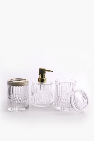 Crystal Cut Glass Toothbrush Holder