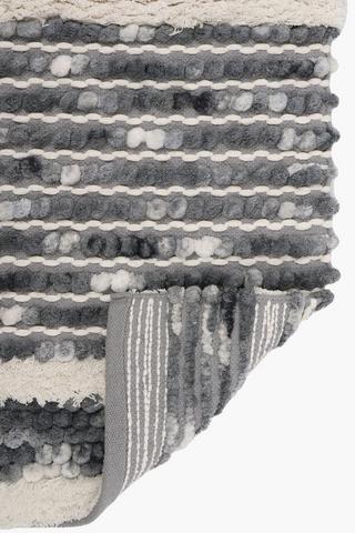 2 Piece Cotton Textured Bobble Bath Mat Set