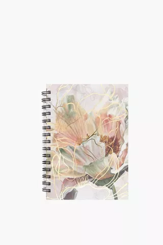 Gemma Floral Spiral Notebook A5