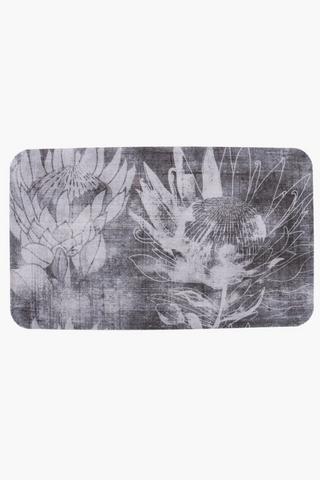 Printed Protea Kitchen Mat, 43x73cm