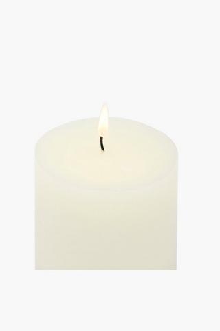 3 Pack Magnolia Pillar Candles, 7x7.5cm
