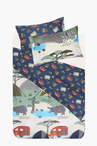 Camping Soft Touch Reversible Duvet Cover Set