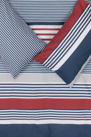 Polycotton Coastal Stripe Duvet Cover Set