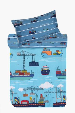 Polycotton Seapoint Reversible Duvet Cover Set