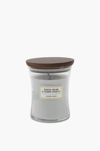Musk And Vanilla Glass Candle