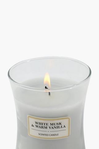 Musk And Vanilla Glass Candle