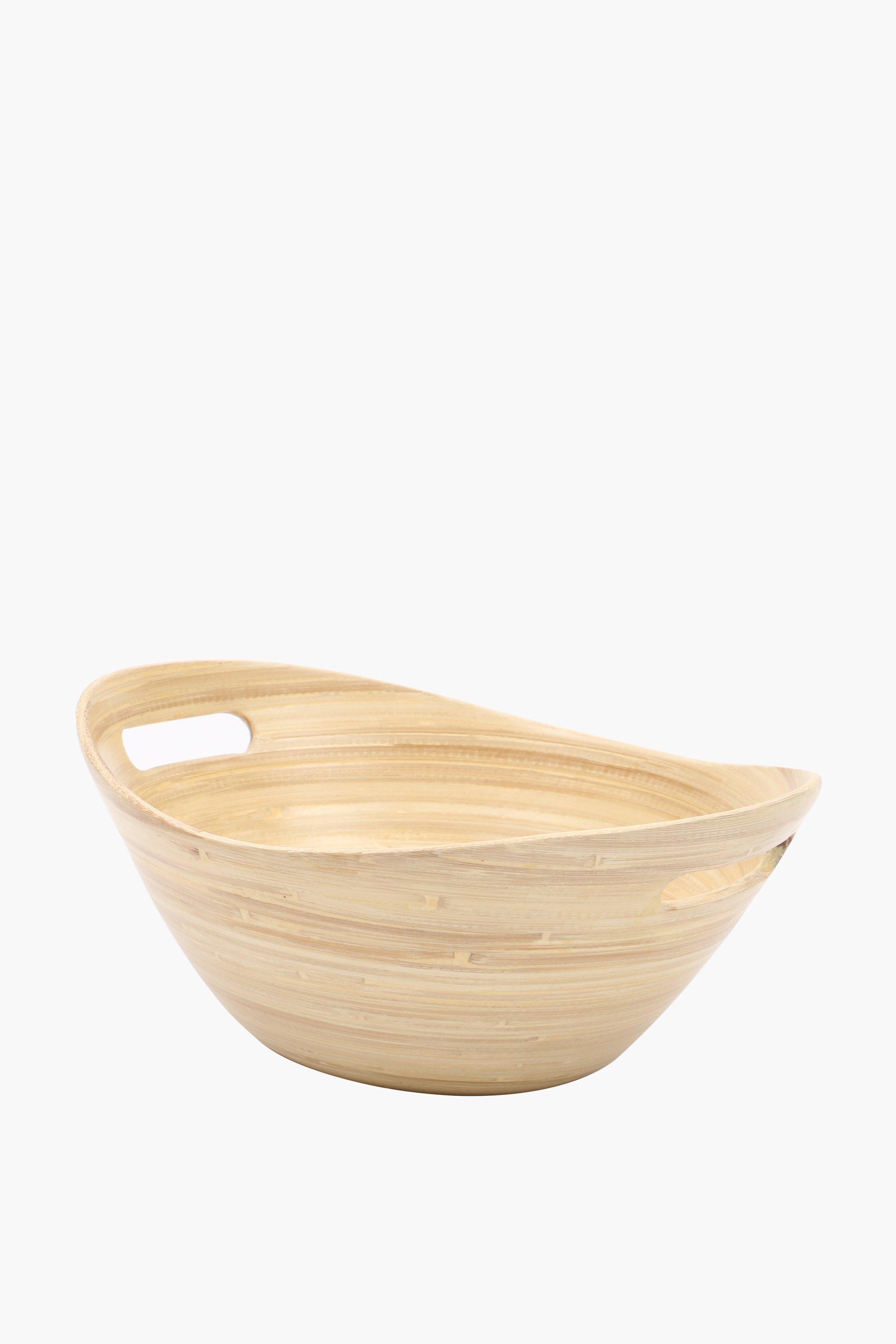 Bamboo Curved Salad Bowl, Large