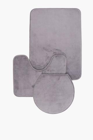 3 Piece Foam Bath Mat Set