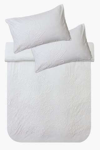 Tufted Floral Classic Duvet Cover Set