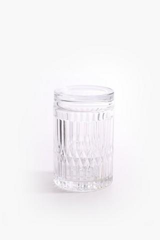 Crystal Cut Glass Cotton Bud Holder