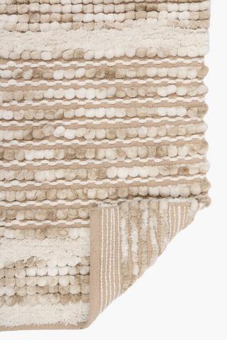 2 Piece Cotton Textured Bobble Bath Mat Set