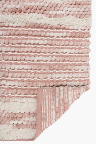 2 Piece Textured Bobble Bath Mat Set