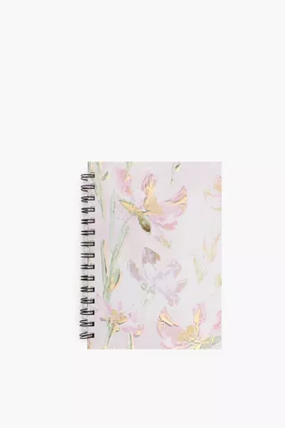 Pearl Floral Spiral Notebook A5