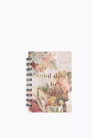 Gemma Floral Spiral Notebook A6