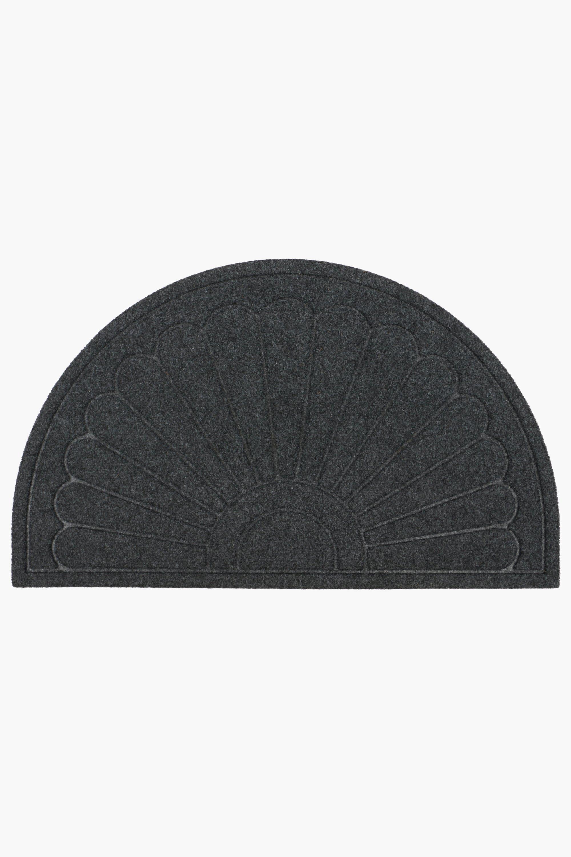 Polyester Sunburst Halfmoon Door Mat, 45x75cm