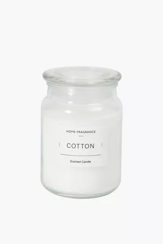 Cotton Glass Jar Candle