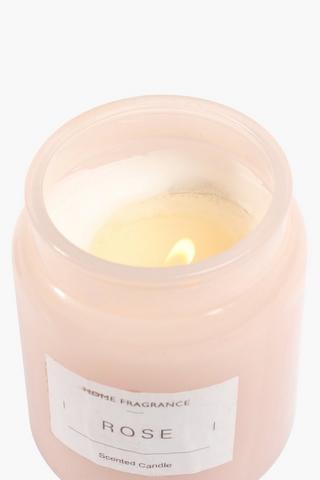 Rose Glass Jar Candle